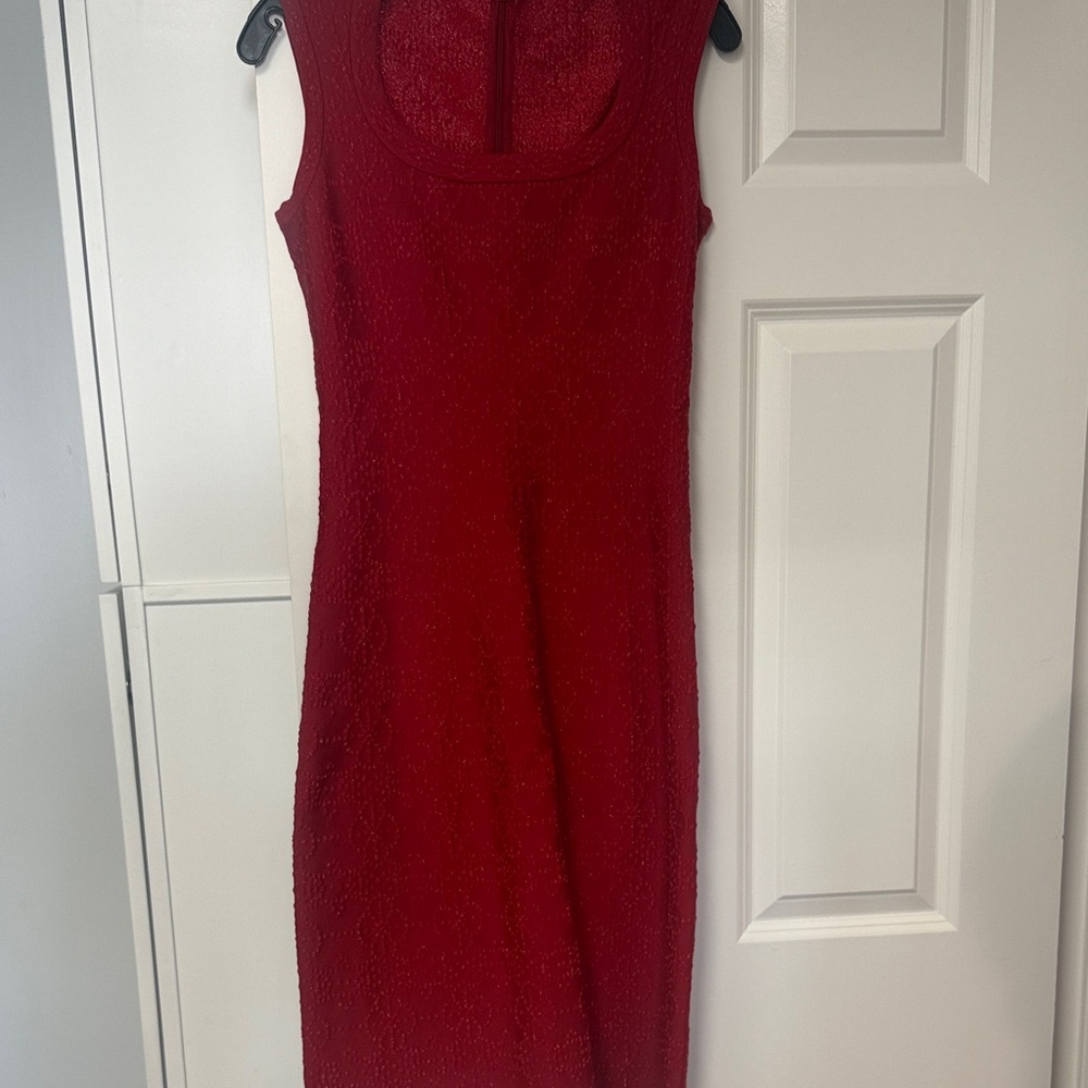 Alaia Red Backless Dress